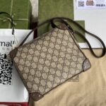 GG shoulder bag with leather details - Image 2