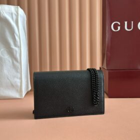 Bi-color GG Marmont wallet on chain