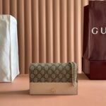 Bi-color GG Marmont wallet on chain